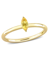 Macy's Marquise-cut Yellow Sapphire (1/3 Ct. T.w.) Stackable Ring In 10k Yellow Gold In Yellow