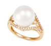 HONORA CULTURED WHITE MING PEARL (12MM) & DIAMOND (1/3 CT. T.W.) RING IN 14K GOLD