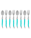 FRENCH HOME LAGUIOLE COCKTAIL OR DESSERT SPOONS AND FORKS, SET OF 8