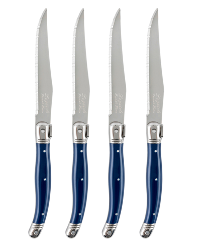 French Home Laguiole Steak Knives, Set Of 4 In Navy