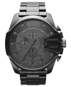 DIESEL MEN'S CHRONOGRAPH GUNMETAL ION-PLATED STAINLESS STEEL BRACELET WATCH 51MM DZ4282