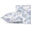 Tommy Bahama Home Tommy Bahama Pen And Ink Palm King Sheet Set Bedding In Blue
