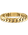 ESQUIRE MEN'S JEWELRY CURB LINK CHAIN BRACELET IN GOLD-TONE ION-PLATED STAINLESS STEEL, CREATED FOR MACY'S (ALSO IN STAINL