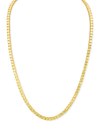ESQUIRE MEN'S JEWELRY YELLOW CUBIC ZIRCONIA 22" TENNIS NECKLACE IN 14K GOLD-PLATED STERLING SILVER, CREATED FOR MACY'S