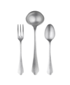 Mepra Serving Set Fork Spoon And Ladle Dolce Vita Flatware Set, Set Of 3 In Silver