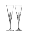 VERA WANG WEDGWOOD DUCHESSE TOASTING FLUTE GLASS, SET OF 2