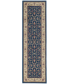 Km Home Pesaro 1596 2'2" X 7'7" Runner Area Rug In Blue