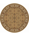 Km Home Closeout!  1592/1075/beige Pesaro Beige 5'3" X 5'3" Round Area Rug In Tan/beige
