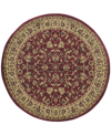 Km Home Closeout!  Umbria 953 5'3" X 5'3" Round Rug In Red