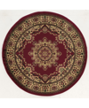 Km Home Closeout!  Umbria 1191 5'3" X 5'3" Round Rug In Red