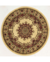 Km Home Closeout!  Umbria 1191 5'3" X 5'3" Round Rug In Ivory/cream