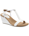 Style & Co Mulan Wedge Sandals, Created For Macy's Women's Shoes In White