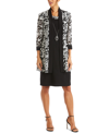 R & M Richards Petites Womens Printed Knee Cocktail And Party Dress In Black