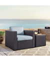 Crosley Biscayne Armchair With Cushions In Red