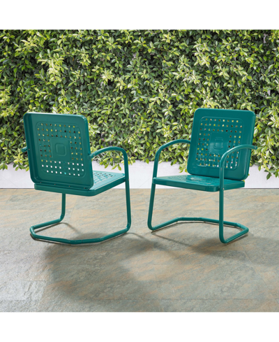 Crosley Bates 2pc Chair Set In Blue