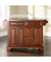 Crosley Alexandria Solid Black Granite Top Kitchen Island In Red