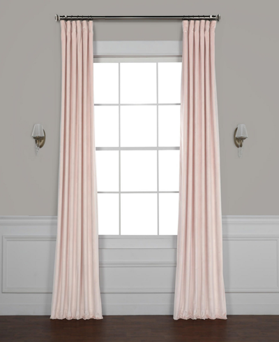 Exclusive Fabrics & Furnishings Ballet Pink Heritage Plush Velvet Room Darkening Curtain