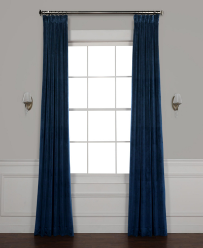 Exclusive Fabrics & Furnishings Eternal Blue Heritage Plush Velvet Room Darkening Curtain
