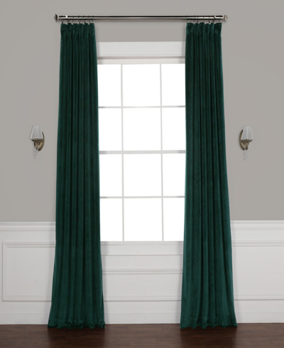 Exclusive Fabrics & Furnishings Forestry Green Heritage Plush Velvet Room Darkening Curtain