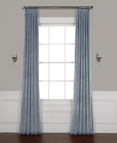 Exclusive Fabrics & Furnishings Denmark Blue Heritage Plush Velvet Room Darkening Curtain