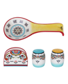 Euro Ceramica Zanzibar 4 Piece Accessory Set In Multi