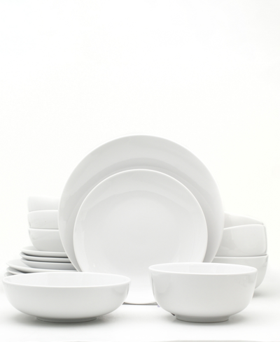 Euro Ceramica White Essential 16pc Dinnerware Set