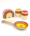 Euro Ceramica Galicia 4 Piece Accessory Set In Multi