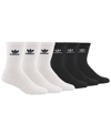 Adidas Originals Men's Mix 2.0 6-pk. Athletic Cushioned Crew Socks In Black
