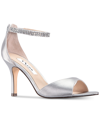 Nina Volanda Ankle Strap Sandal In Silver
