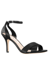 Nina Venus Womens Ankle Strap Open Toe Heel Sandals In Black