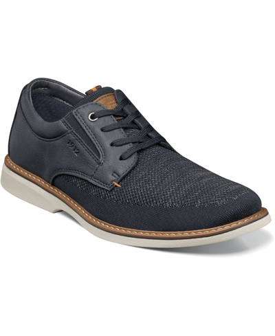 Nunn Bush Chase Knit Plain Toe Oxfords In Blue