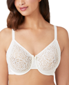 Wacoal Halo Lace Molded Underwire Bra 851205, Up To G Cup In Ivory/cream