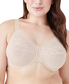 Wacoal Visual Effects Minimizer Lace Bra In Tan/beige