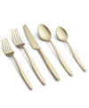 Cambridge Silversmiths Nylah Champagne Satin Flatware Set, 20 Piece In Gold