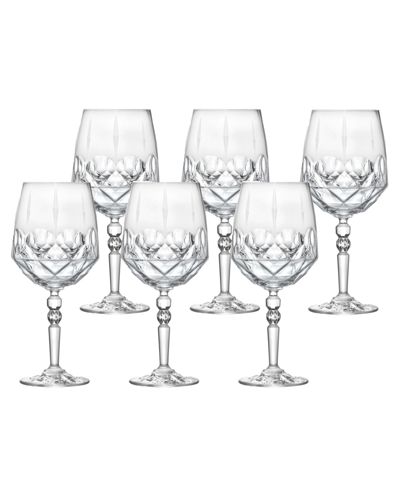 Lorren Home Trends Alkemist 6 Piece Stemmed Goblet Set In Clear