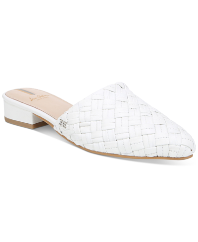 Sam Edelman Women's Page Slide Flats Women's Shoes In Bright White