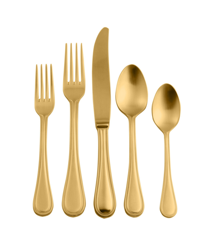 Mepra Michelangelo Flatware Set, 20 Pieces In Gold-tone