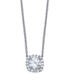 Giani Bernini Multi Colored Cubic Zirconia Cushion Shape Pendant Necklace In Sterling Silver In White