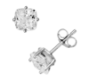 Giani Bernini Cubic Zirconia Cushion Stud Earrings In Sterling Silver, Created For Macy's In White