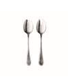 Mepra Salad Servers Fork And Spoon Flatware Set, Set Of 2 In Silver