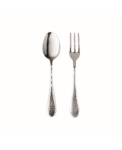 Mepra Serving Set Fork And Spoon Dolce Vita Flatware Set, Set Of 2 Dolce Vita In Silver-tone