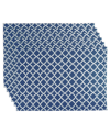 Design Imports Lattice Placemat Set Of 6 In Blue