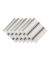 Design Imports Zig Dobby Stripe Napkin Set Of 6 In White