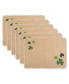 Design Imports Shamrock Jute Placemat, Set Of 6 In Tan/beige