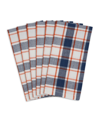Design Imports Autumn Farmhouse Plaid Napkin, Set Of 6 In Blue