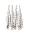 Design Imports Design Import Windowpane Terry Dishtowel, Set Of 4 In Tan/beige