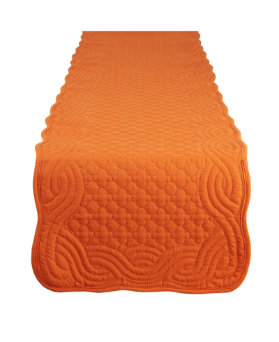 Design Imports Spice Quilted Farmhouse Table Runner In Pumpkin