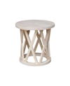 International Concepts Round Ceylon End Table In Brown