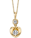 Proud Mom Sirena Energy Diamond Heart Pendant Necklace In 14k White Or Yellow Gold (1/4 Ct. T.w.) In Gold