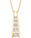 SIRENA DIAMOND GRADUATED LADDER 18" PENDANT NECKLACE (1/2 CT. T.W.) IN 14K GOLD